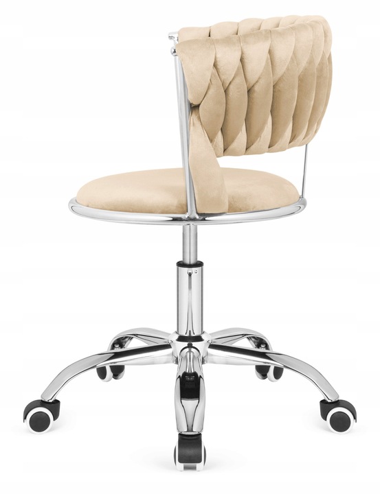 Krzesło obrotowe do biurka ucznia gabinetu regulowane welurowe