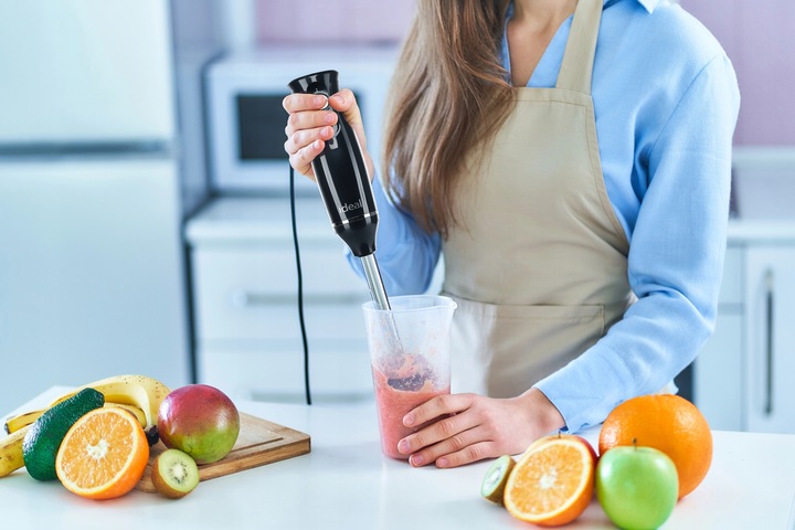 BLENDER WIELOFUNKCYJNY RĘCZNY ROZDRABNIACZ MOCNY 800W CZARNY Ideal