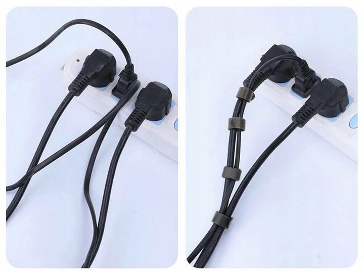 100 x OPASKA RZEP PASKI DO KABLI TAŚMA RZEPOWA WIELOKROTNEGO UŻYTKU