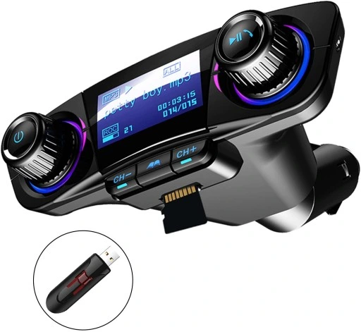 TRANSMITER FM BLUETOOTH 5.0 USB WIELOFUNKCYJNY 8w1