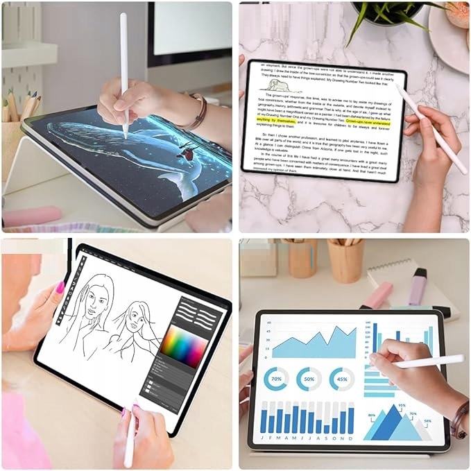3X KOŃCÓWKA KOMPATYBILNA Z OŁÓWKIEM APPLE PENCIL RYSIK 1 2 GENERACJI BIAŁE