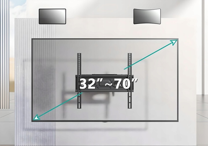 OBROTOWY UCHWYT do TELEWIZORA WIESZAK TV do 70 cali 600x400 VESA do