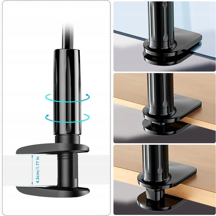 Holder For Mobile Phone Tablet With Adjustable Flexible Arm For Tablet