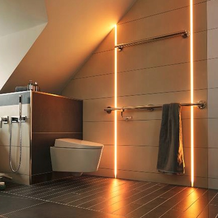 Profil LED Aluminiowy Do Płyt GK Gipsowych 10mm Wpuszczany Regips 2m