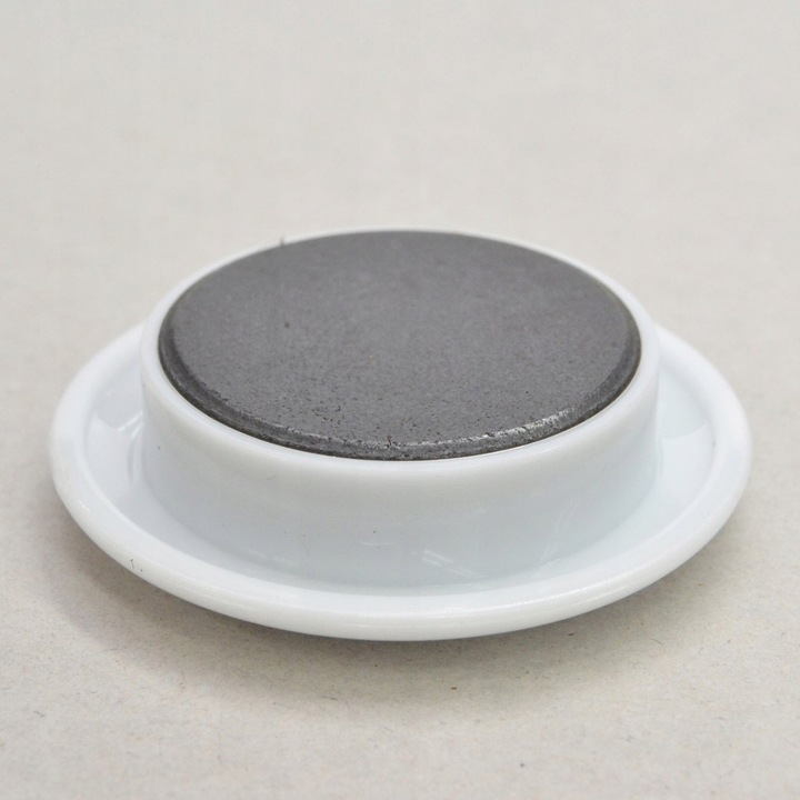 Magnesy na lodówkę do tablic okrągłe MOCNE białe z magnesem 20 mm 40