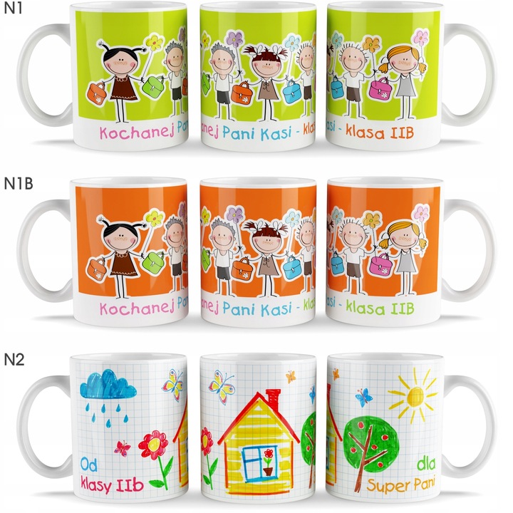 prezent dzień NAUCZYCIELA PRZEDSZKOLANKI WYCHOWAWCY kubek z imionami