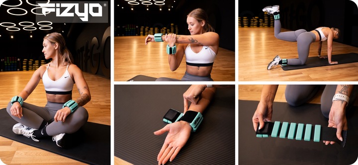 Obciążniki na Kostki i Nadgarstki FIZYO 2x225g Regulowane Ciężarki