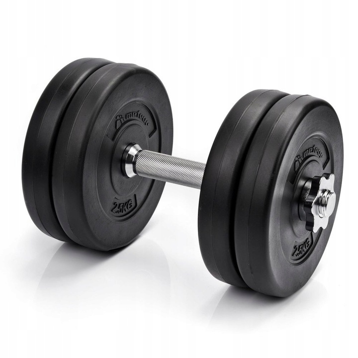 Hantle regulowane zestaw hantli bitumiczne stalowy gryf Meteor 2x 12,5 kg