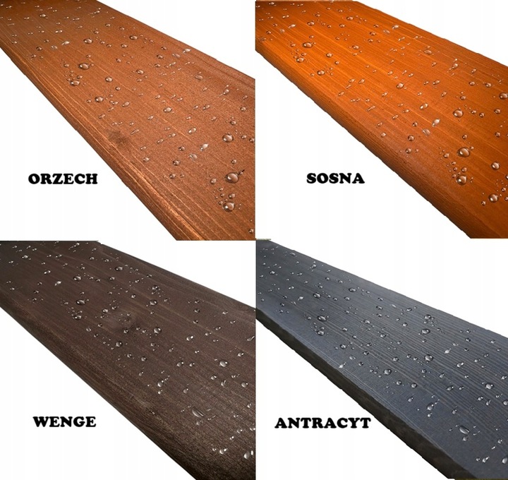 IMPREGNAT farba do drewna 5l Z WOSKAMI, 20 KOLORÓW M&M hydrofobowy