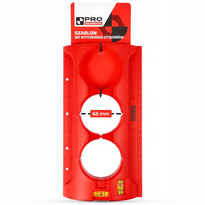 WZORNIK SZABLON DO WYCINANIA WYMIAROWANIA OTWORÓW POD PUSZKI GNIAZDEK