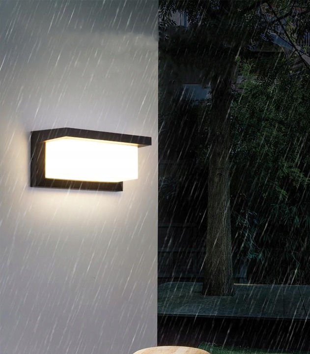 Lampa elewacyjna ogrodowa kinkiet zewnętrzny MODERN 12W LED czujnik