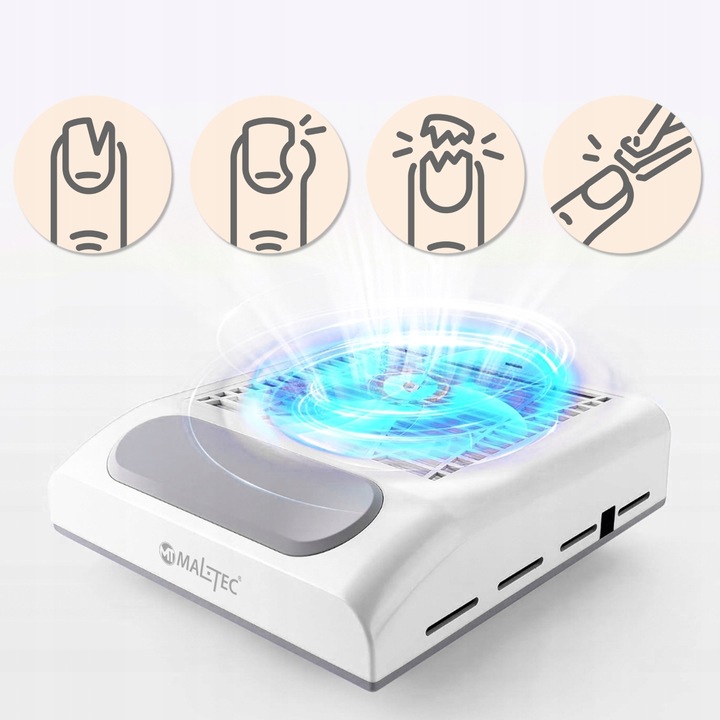 POCHŁANIACZ PYŁU DO PAZNOKCI BEZWORKOWY KASETOWY MANICURE FILTR 80W