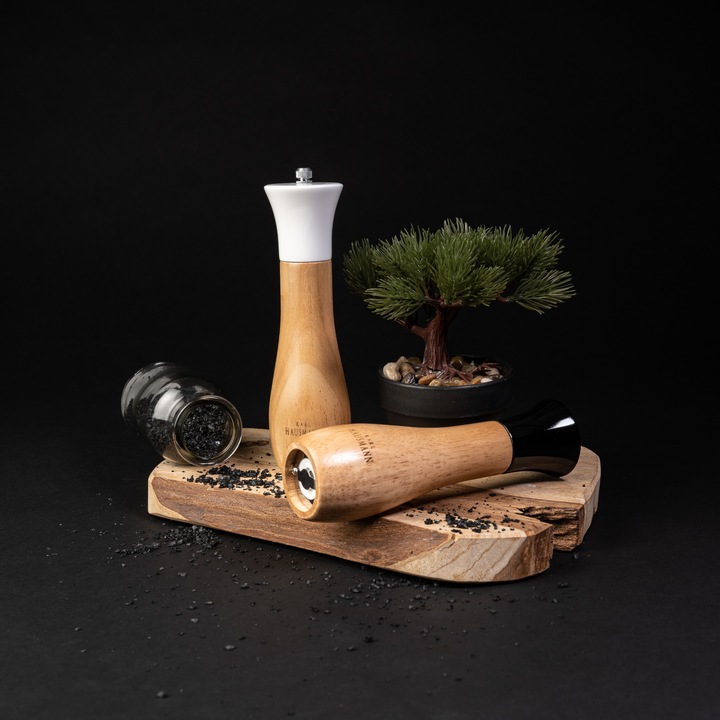 MŁYNEK DO PIEPRZU RĘCZNY ZESTAW 2 SZT MŁYNEK DO PIEPRZU I SOLI DREWNO