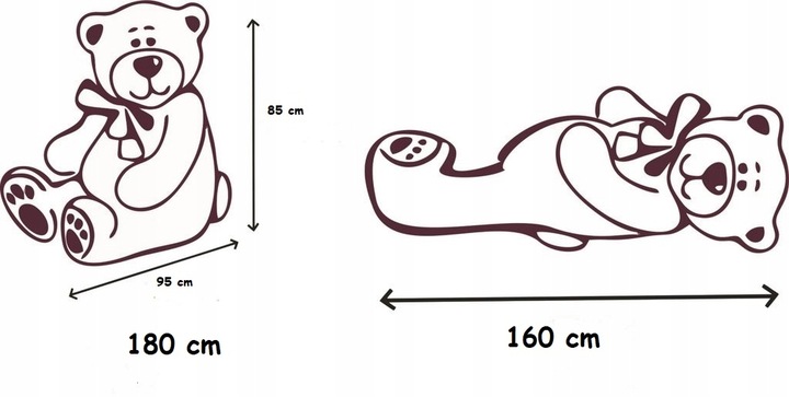 DUŻY MIŚ PLUSZOWY MASKOTKA WIELKI OGROMNY PLUSZAK