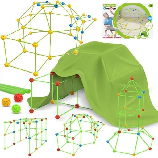 Klocki Konstrukcyjne Słomki Patyczki Zestaw do Budowania Bazy Namiotu