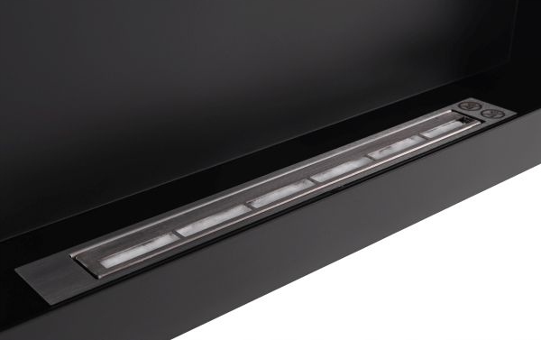 Biokominek WISZĄCY 90cm NAŚCIENNY czarny do ZABUDOWY