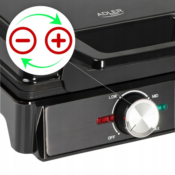 GOFROWNICA 2000W OPIEKACZ DO GOFRÓW MOCNA Z REGULACJĄ TEMPERATURY