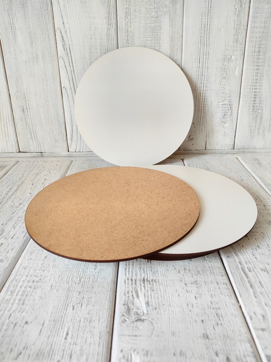 Podkłady pod tort sztywne biale HDF 25 cm 10 szt