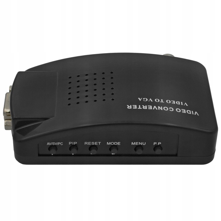 KONWERTER SYGNAŁU WIDEO S-VIDEO BNC AV VGA DO VGA Z PRZEWODAMI GRATIS