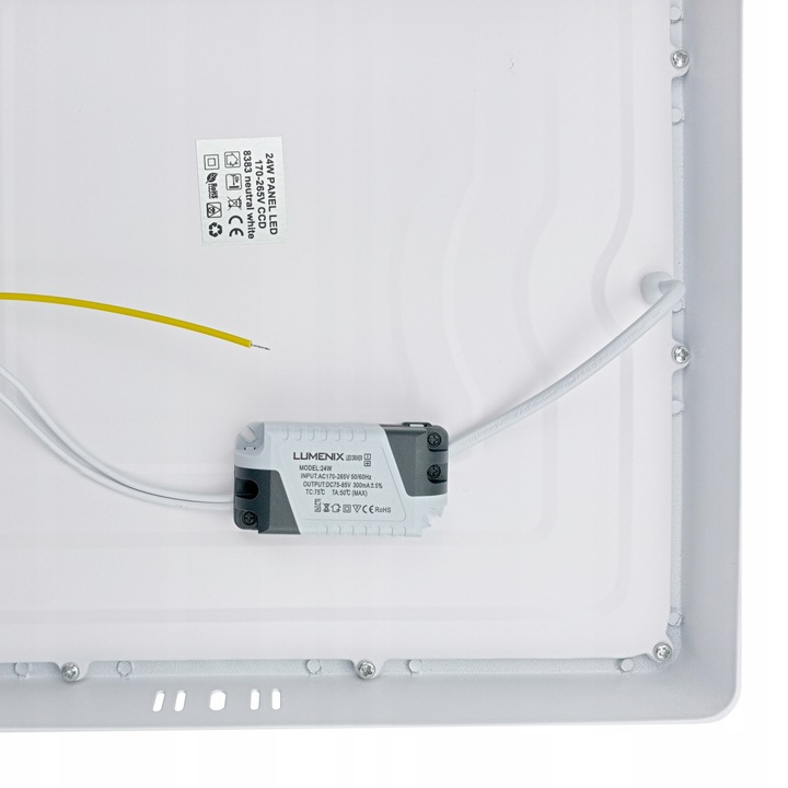 PANEL plafon sufitowy LED NATYNKOWY KWADRAT 24W 4500K Nie mruga CCD
