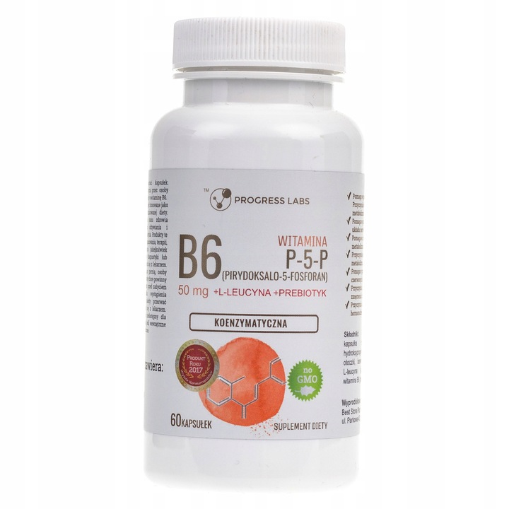 PROGRESS LABS WITAMINA B6 P-5-P 50 MG 60 KAPSUŁEK