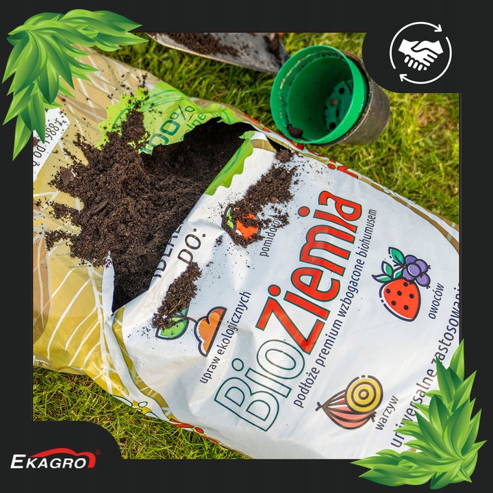 Bio Ziemia Uniwersalna do kwiatów warzyw z Nawozem Podłoże Kompostowe