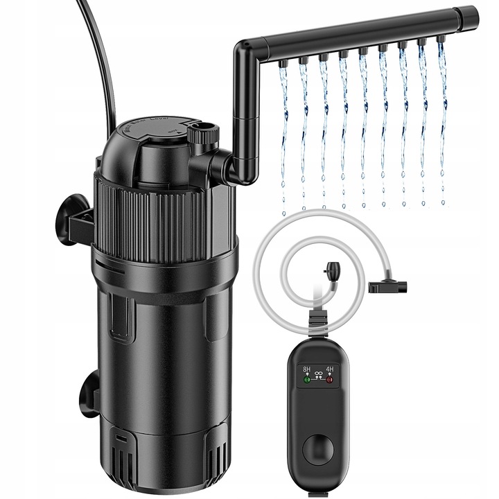 5W1 FILTR WEWNĘTRZNY Z LAMPĄ UV 500L/H DO AKWARIUM 10-120L z UVC