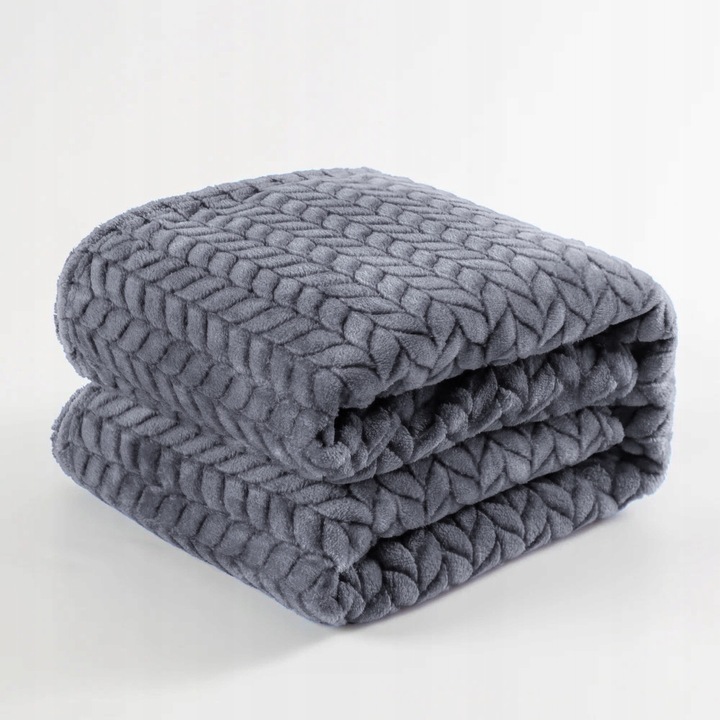 GRUBY KOC WYTŁACZANY NARZUTA NA ŁÓŻKO KANAPĘ 160x200 NA NAROŻNIK MIĘKKI