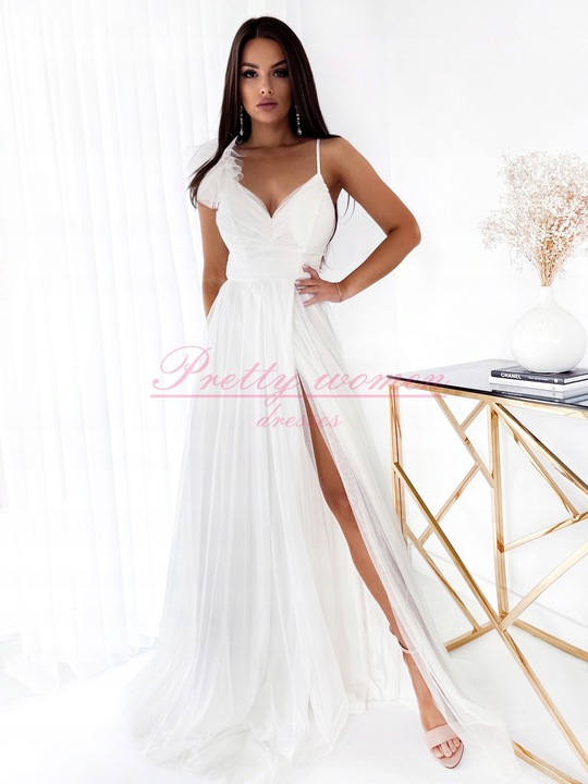 BIAŁA SUKIENKA ślubna cywilny wesele druhny S