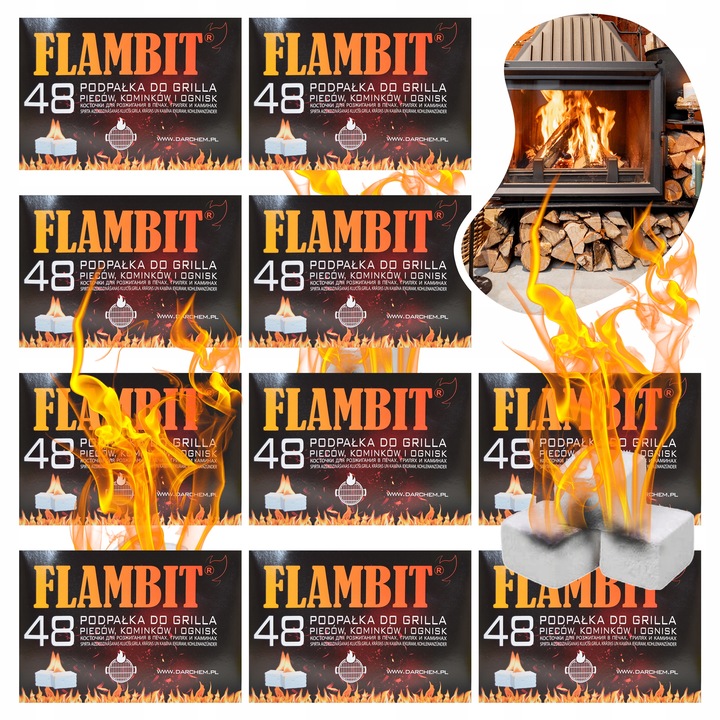 PODPAŁKA BIAŁA DO KOMINKA PIECA GRILLA x480 KOSTEK ROZPAŁKA GRILLA