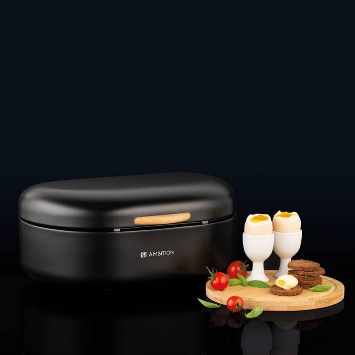 Chlebak Olivier 35 x 24 x 14,5 cm czarny AMBITION