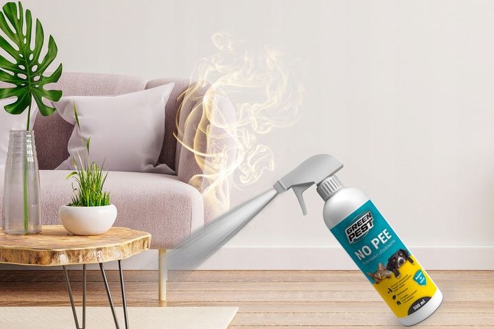 ŚRODEK PREPARAT SPRAY PŁYN NO PEE PRZECIW OBSIKIWANIU PSÓW I KOTÓW