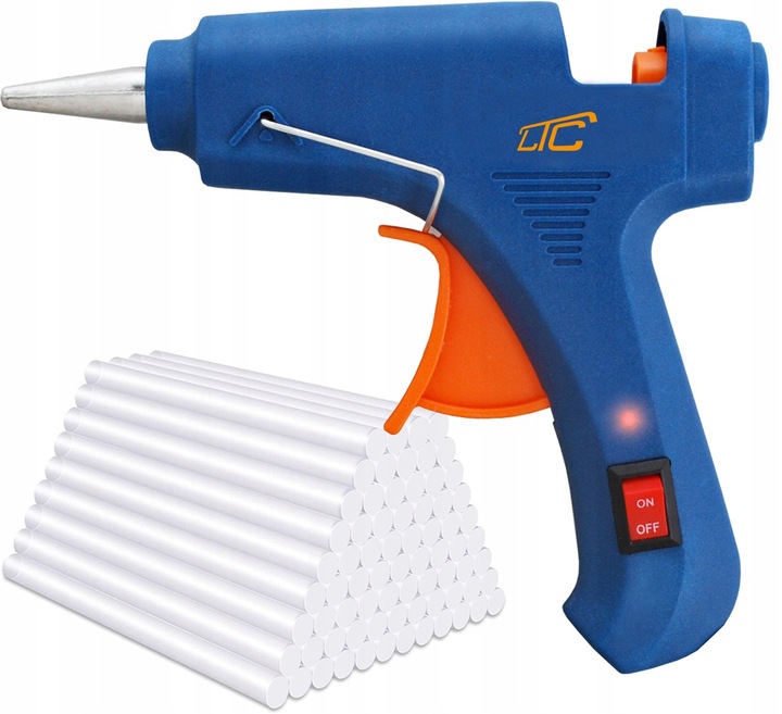 MOCNY PISTOLET DO KLEJU KLEJENIA NA GORĄCO KLEJARKA + DUŻO KLEJU