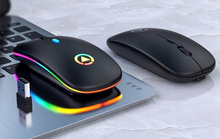 MYSZKA BEZPRZEWODOWA MYSZ OPTYCZNA SLIM LEKKA LED