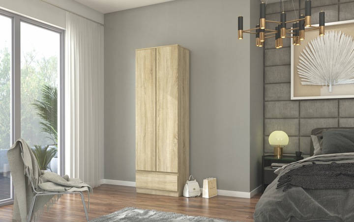 Szafa regał biurowy książki 60cm 2d 1sz sonoma B-4