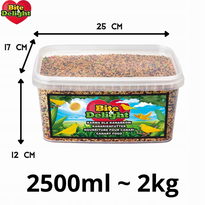 KARMA DLA KANARKA ZEBEREKI SZCZYGŁA POKARM Z WITAMINAMI I MINARAŁAMI 2,5L