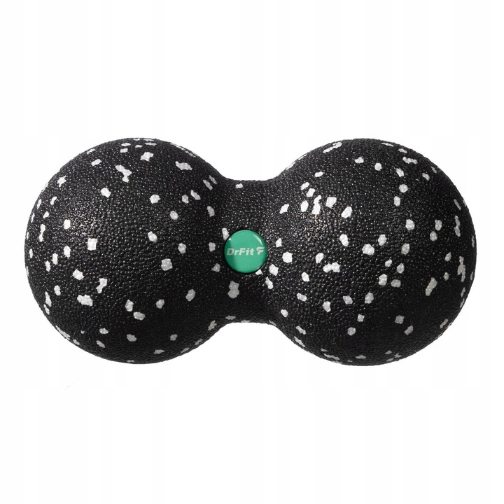 DrFit Roller wałek do masażu piłka duoball zestaw 4 elementy białe kropki