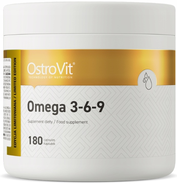 OstroVit OMEGA 3-6-9 kwasy tłuszczowe TRAN witamina E 180 kapsułek