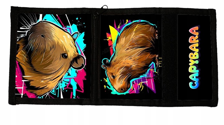 Portfel Kapibara Capybara Portfelik Materiałowy młodzież Dziecięcy