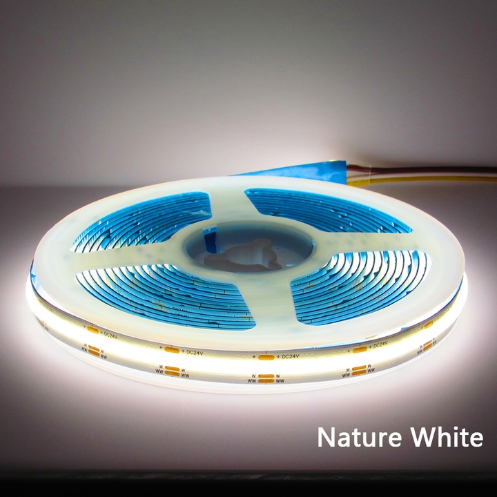Taśma LED COB 12V 480 diod na metr Neon Neutralny 5m linia światła LED