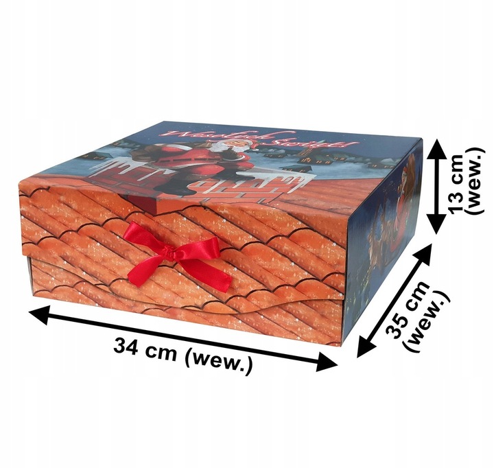 50 SZT - 1 SZT 15,85 ZŁ NETTO PUDEŁKO PREZENTOWE 34x35x13 CM MIKOŁAJ 1614