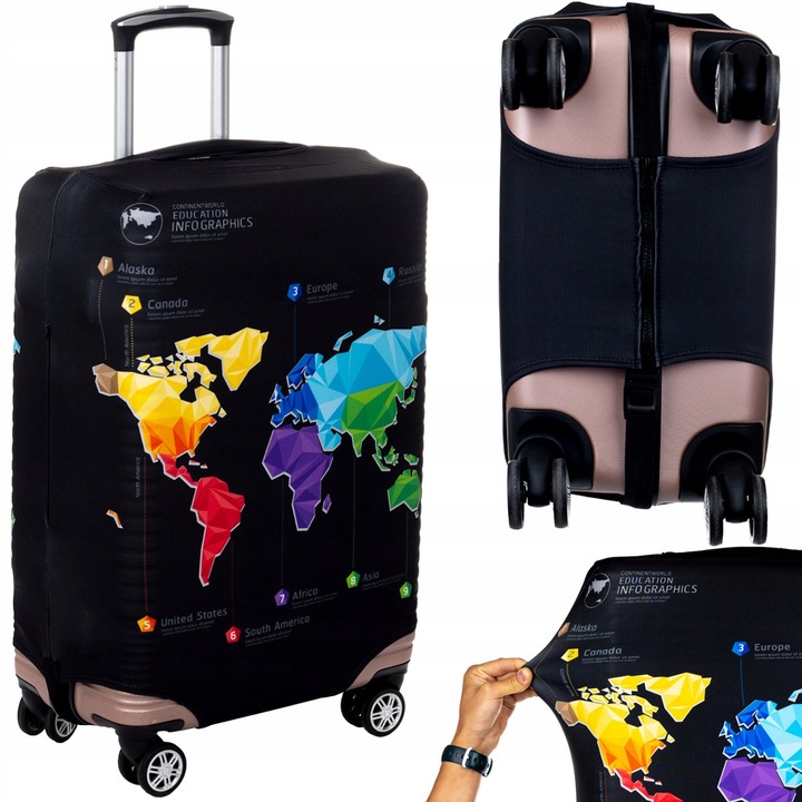 Pokrowiec Na Walizkę Podróżną Ochronny Etui Rozmiar XL Duży Bagaż 80x54x33