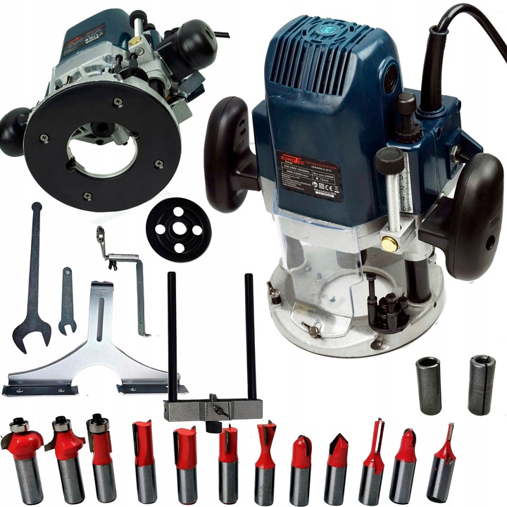 FREZARKA GÓRNOWRZECIONOWA DO DREWNA + 12 FREZÓW ZESTAW