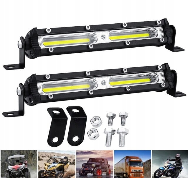 Zestaw 2x Halogen lampa robocza BAR LED 24W 12-24V