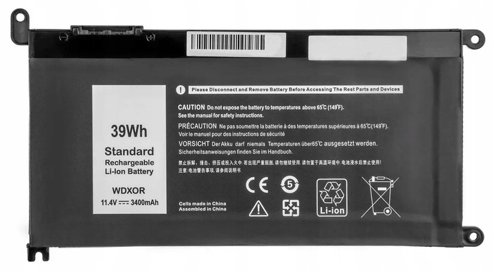 BATERIA do DELL INSPIRON VOSTR 39WH WDX0R WDXOR 3CRH3