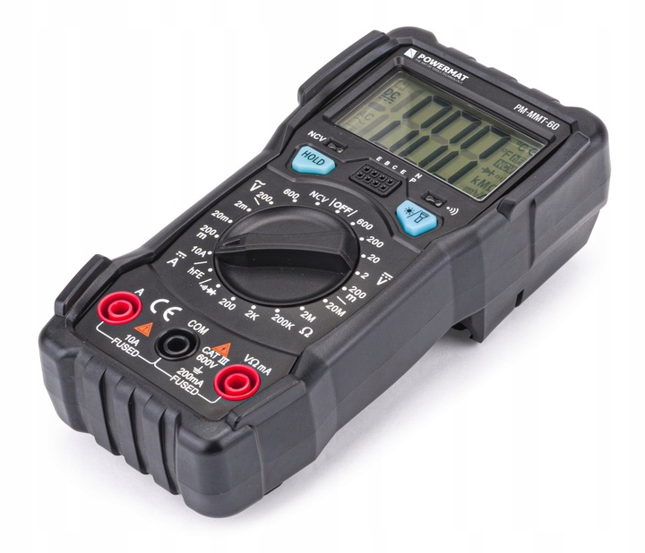 Multimetr CYFROWY Elektryczny Miernik Prądu LCD 600V AC/DC LED HFE PRECYZJA