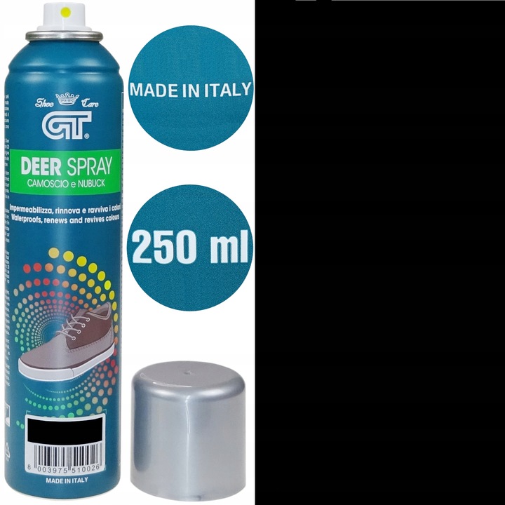 FARBA DO ZAMSZU NUBUKU RENOWATOR BARWNIK DO SKÓRY CZARNY 250 ml