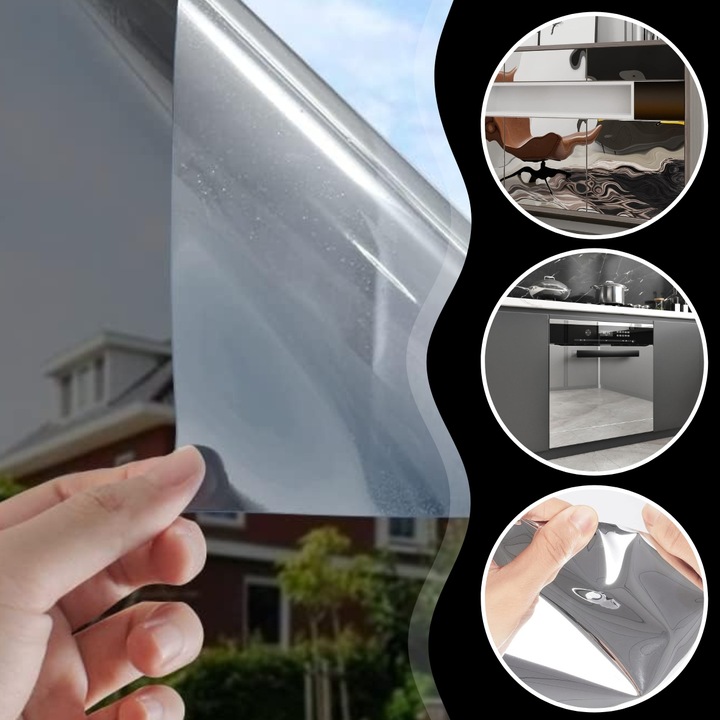 FOLIA LUSTRO WENECKIE OKIENNA SAMOPRZYLEPNA LUSTRZANA DO SZYB OKNA 50x152cm