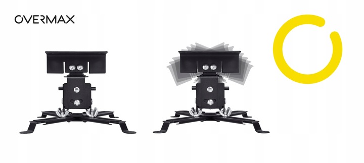 UCHWYT WIESZAK do projektora Sufitowy Ścienny CZARNY OVERMAX 2w1