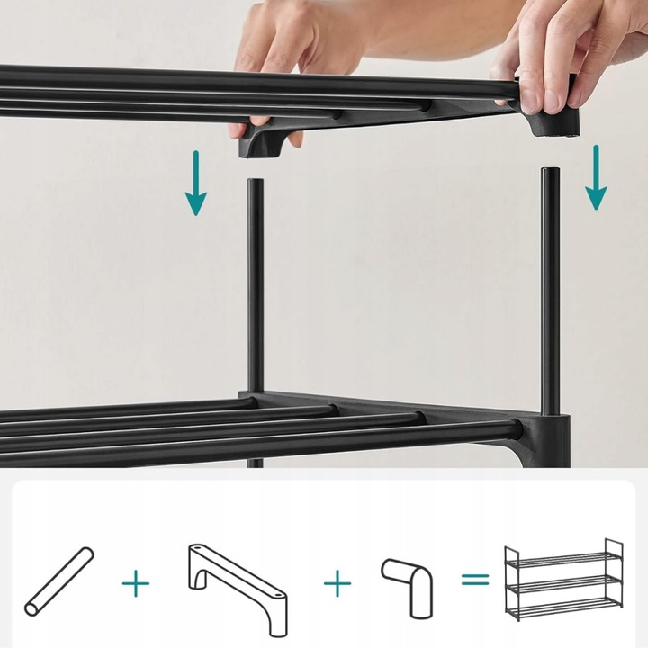 SZAFKA NA BUTY OBUWIE PÓŁKA REGAŁ STOJAK ORGANIZER 3 POZIOMY SOLIDNA